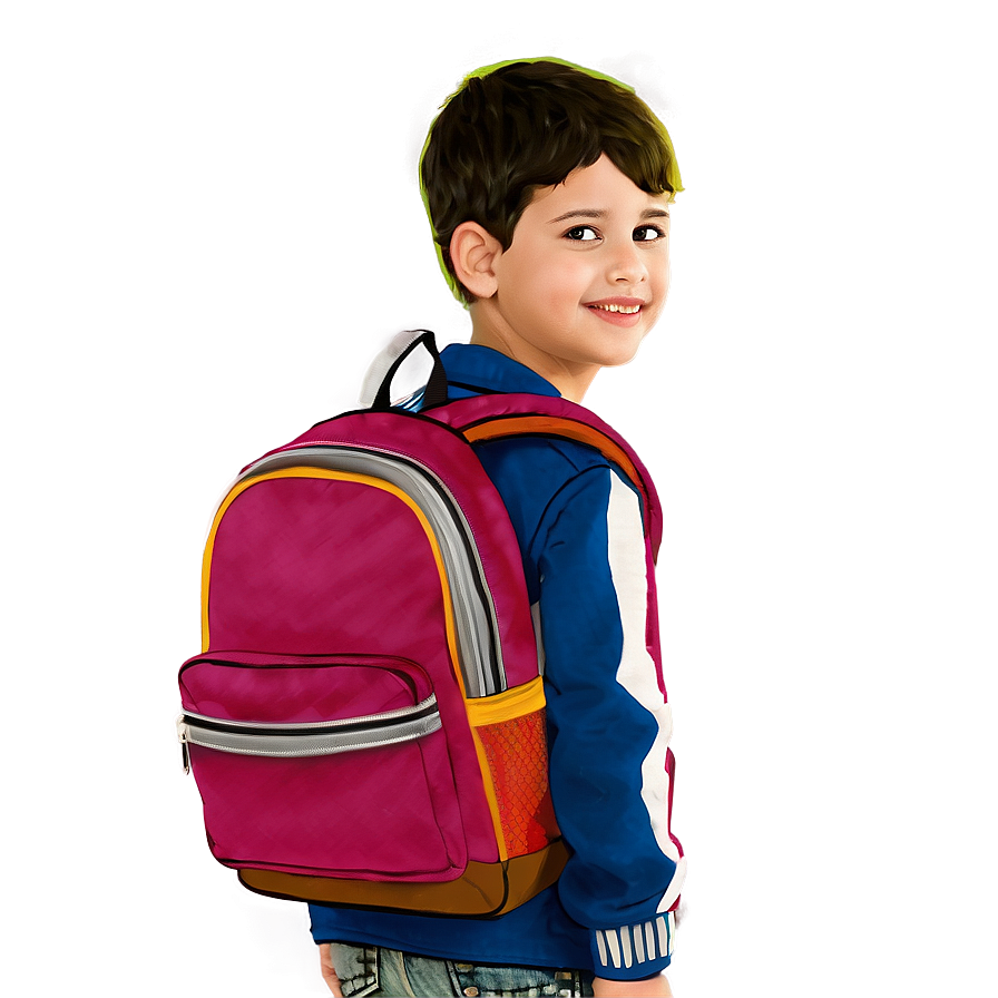 Kid With Backpack Png Lek97