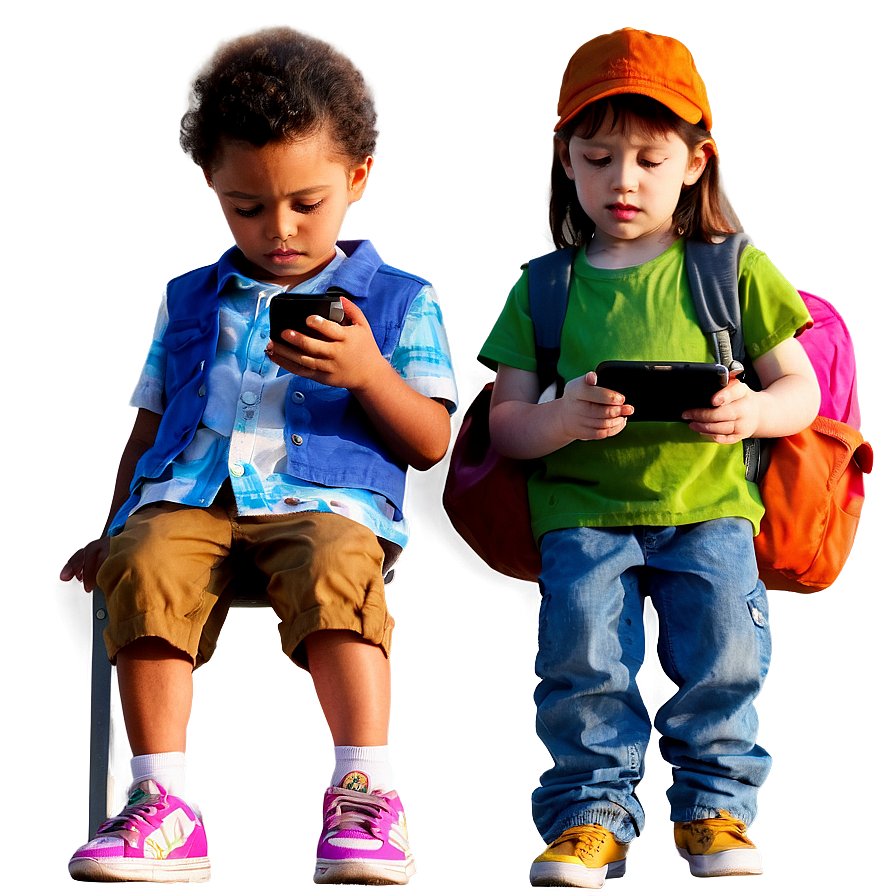 Kids And Smartphones Png Onm