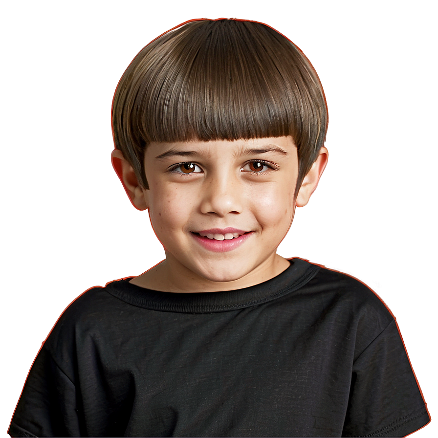 Kids Bowl Haircut Design Png 28