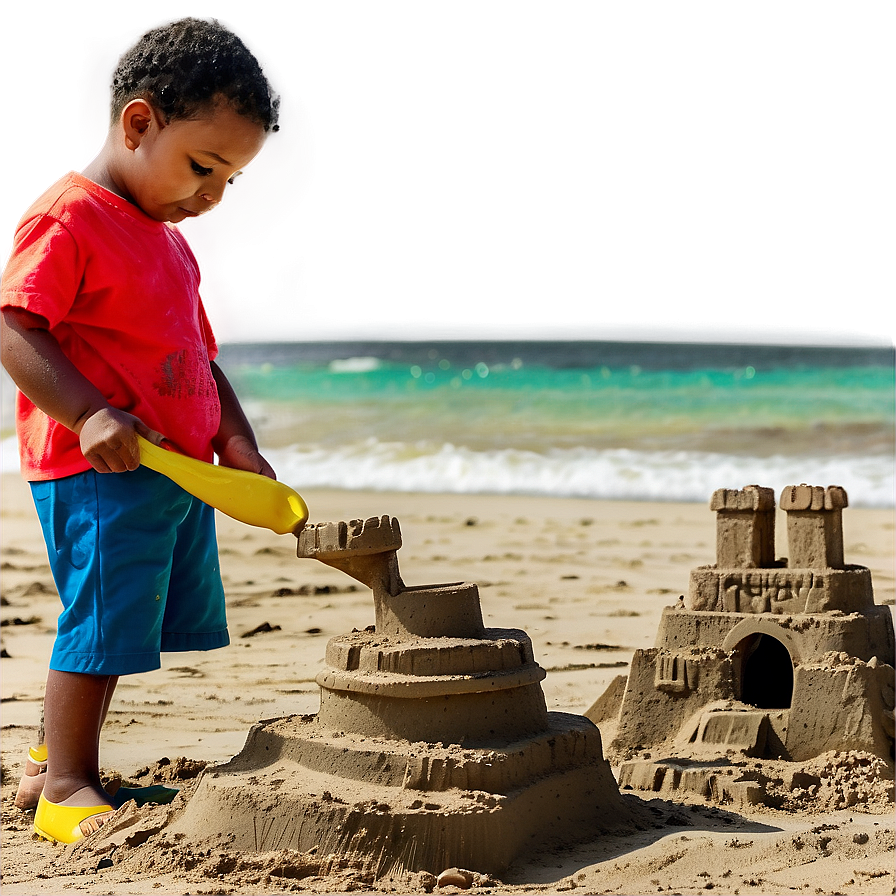 Kids Building Sandcastles Png 05242024