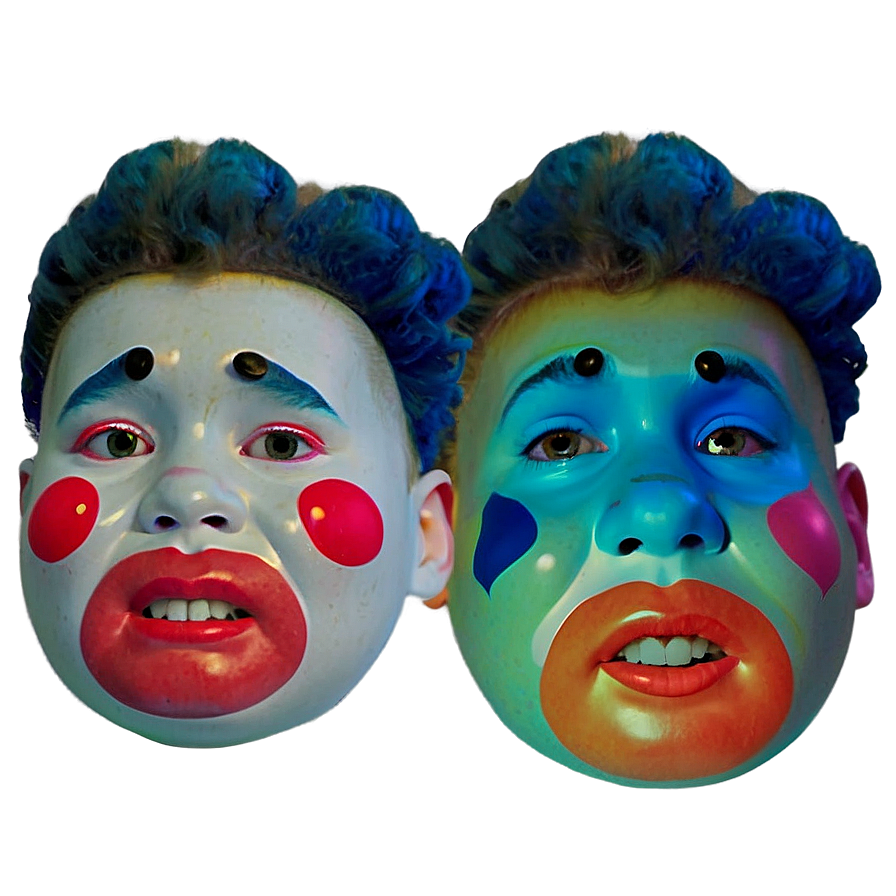 Kids Clown Face Illustration Png 06272024