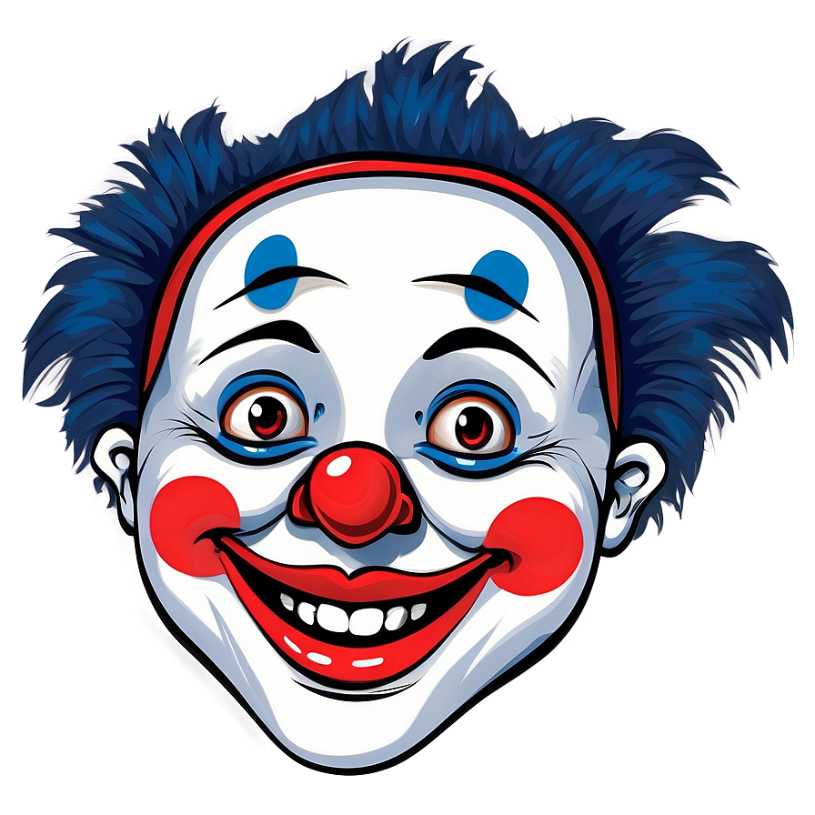 Kids Clown Face Illustration Png Pbm