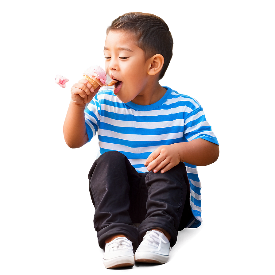 Kids Eating Ice Cream Png 05242024