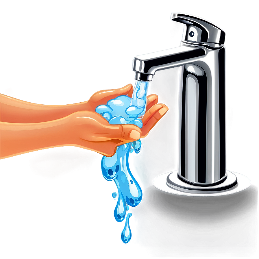 Kids Hand Washing Cartoon Png Prs