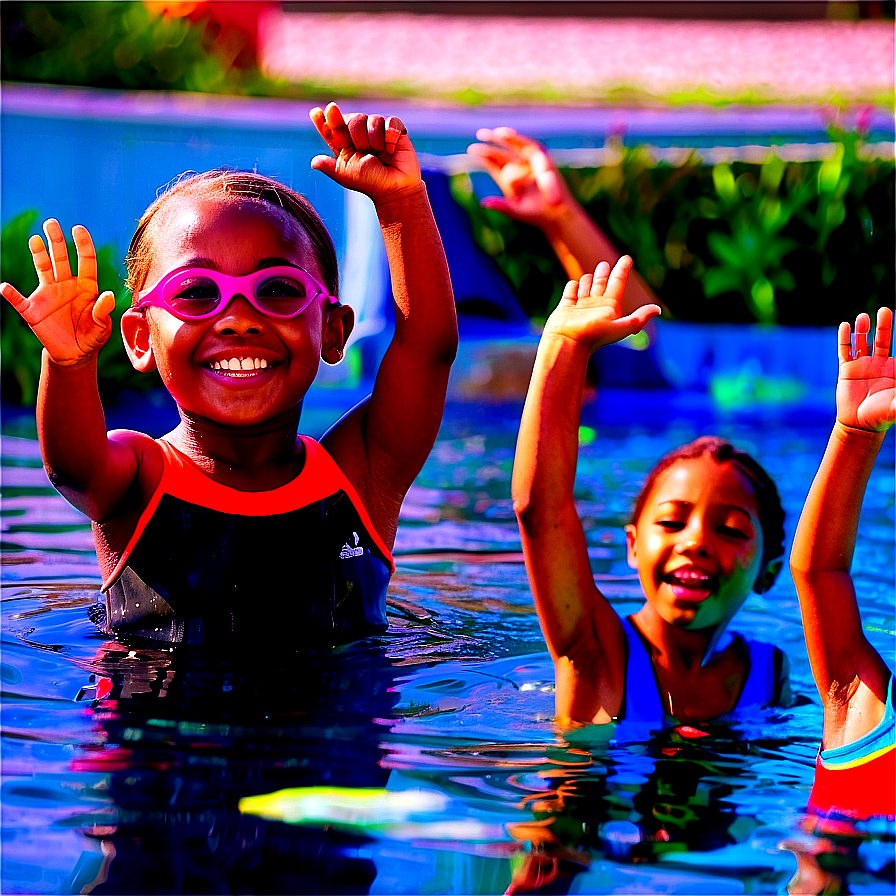 Kids Learning To Swim Png 06262024