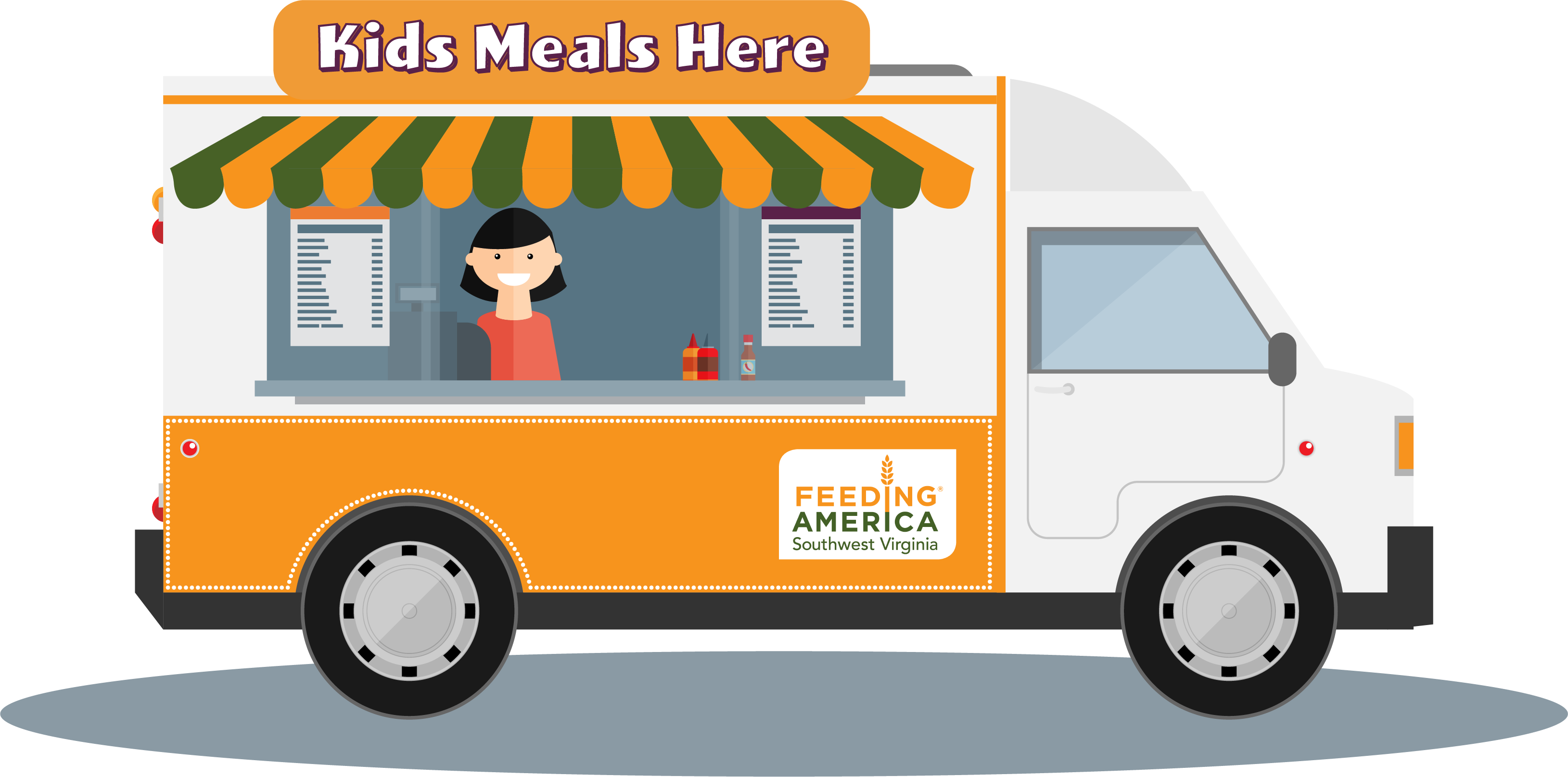 Kids Meals Food Truck Illustration