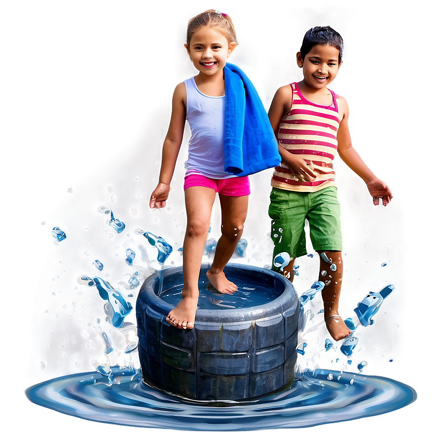 Kids Playing In Water Png 06132024