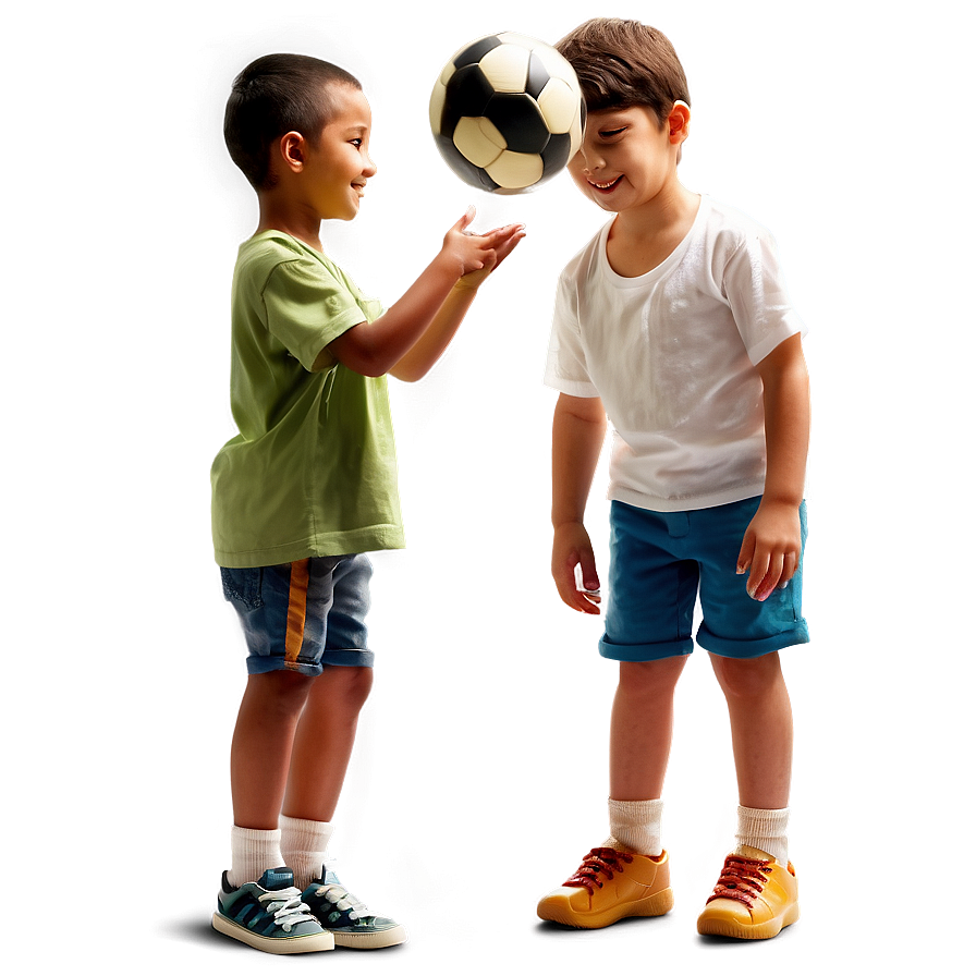 Kids Playing With Ball Png Uvs