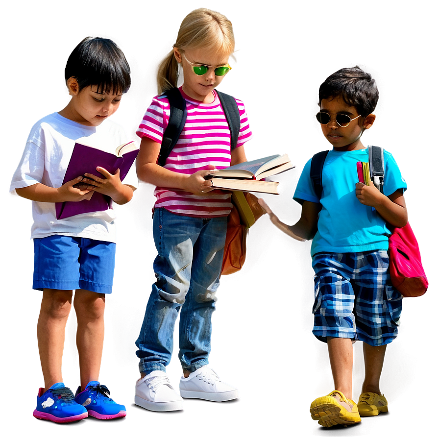 Kids With Books Png Afl63