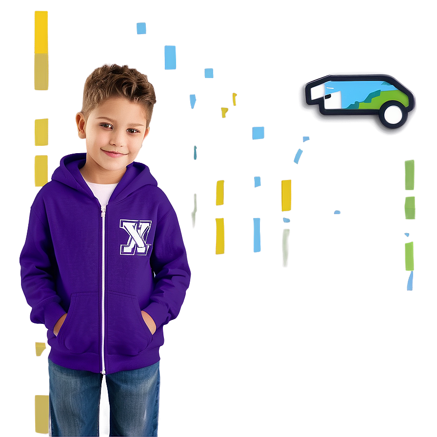 Kids Zip Up Hoodie Png Grb4