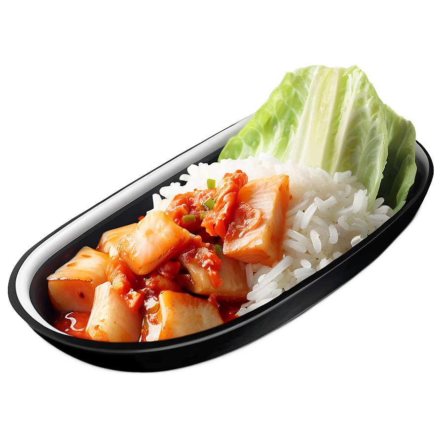 Kimchi With Rice Meal Png Wxu