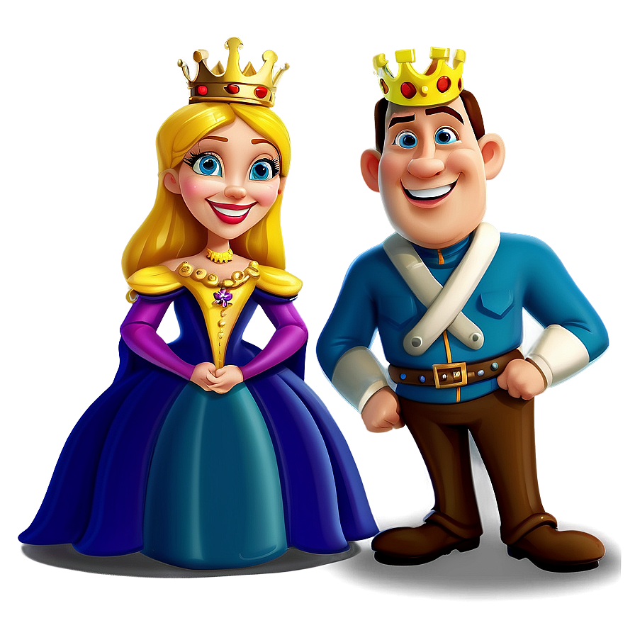 King And Queen Cartoon Character Png Dsc