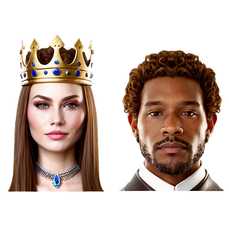 King And Queen Face Png 06252024