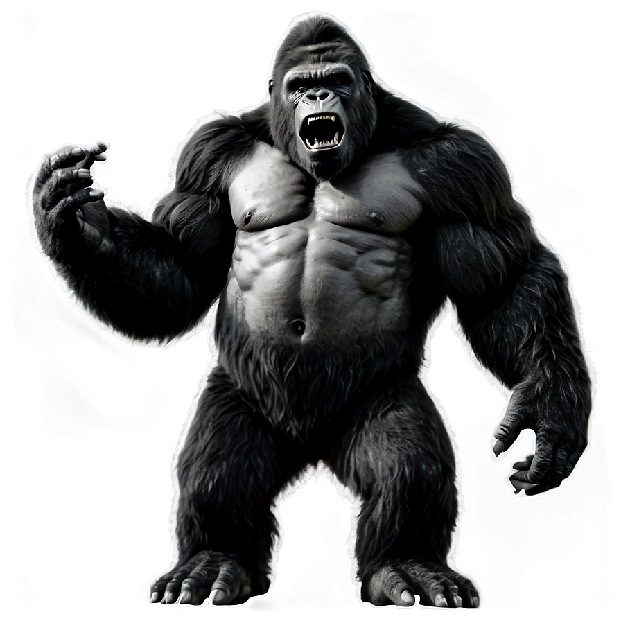 King Kong Black And White Png Myu58