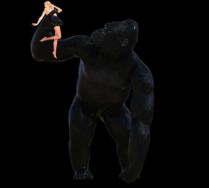 King Kong Holding Woman