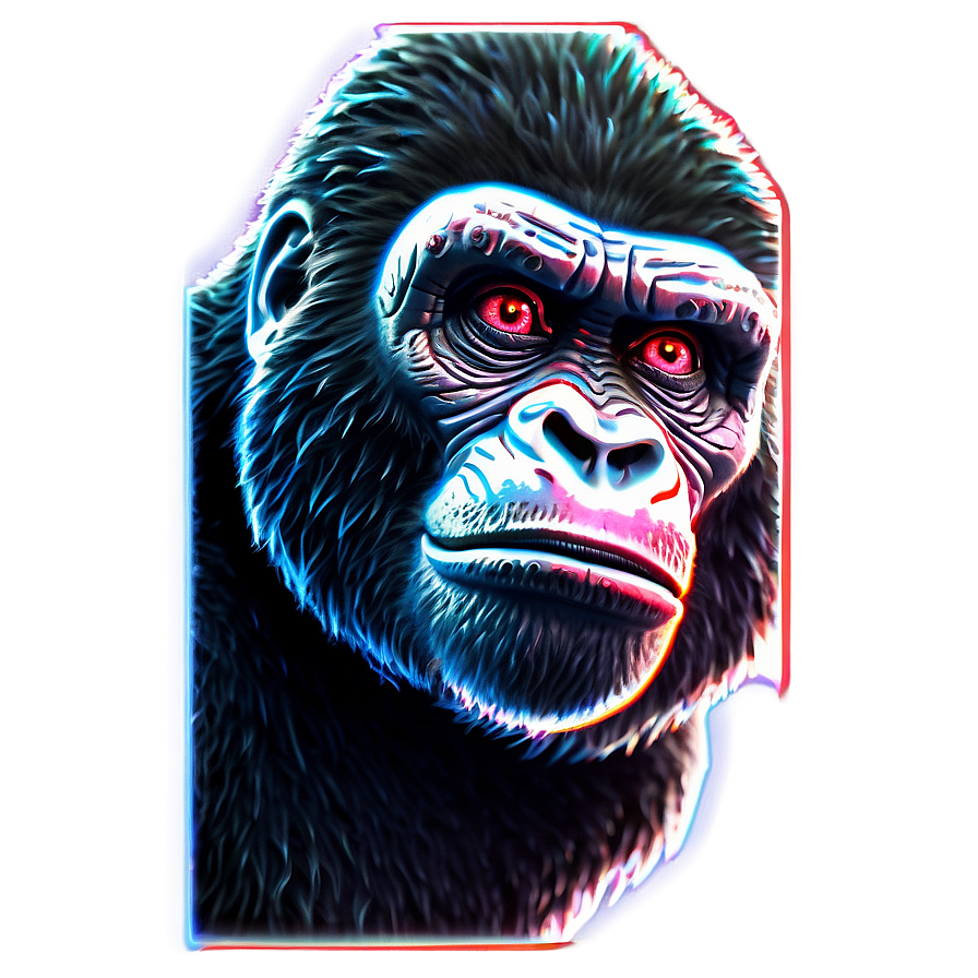 King Kong Neon Art Png 40