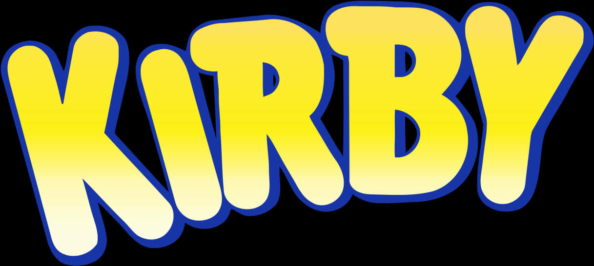 Kirby Logo Yellow Blue Outline