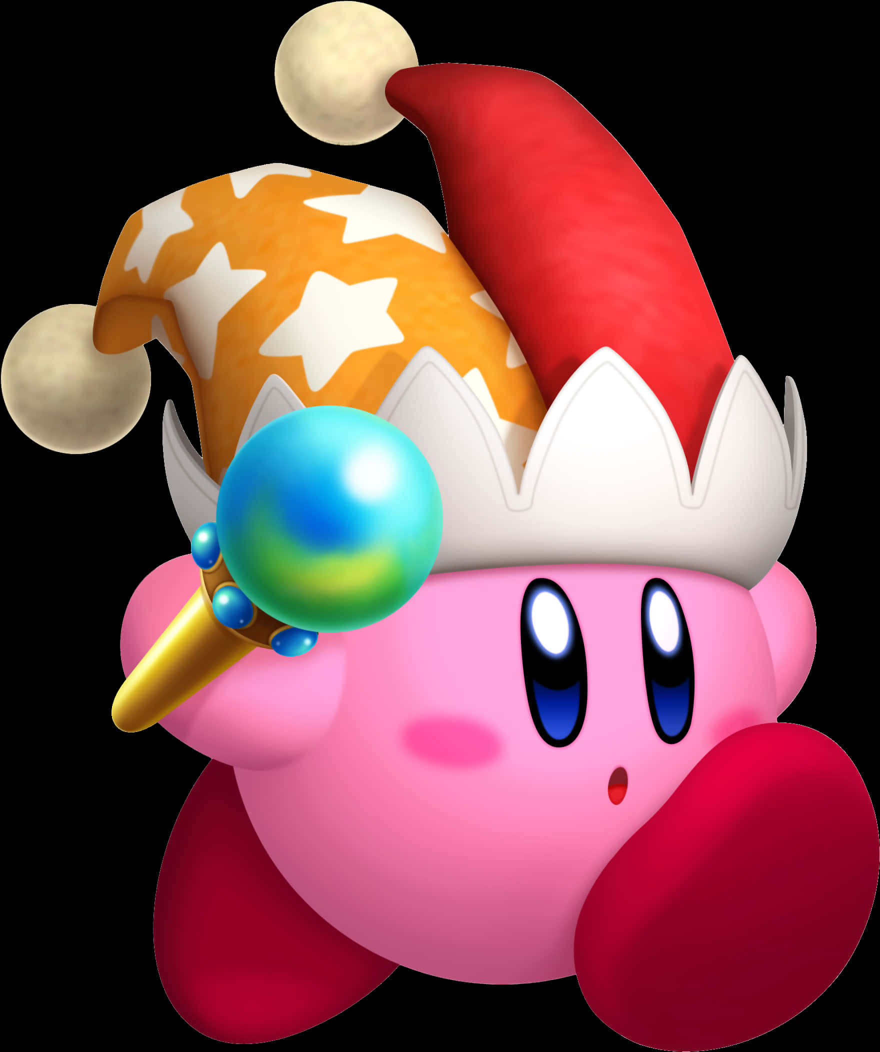 Kirby Wearing Jester Hat