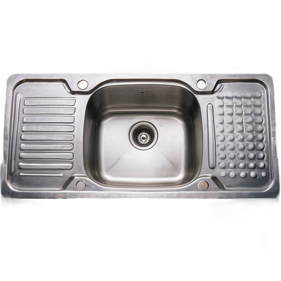 Kitchen Sink With Drainboard Png 6