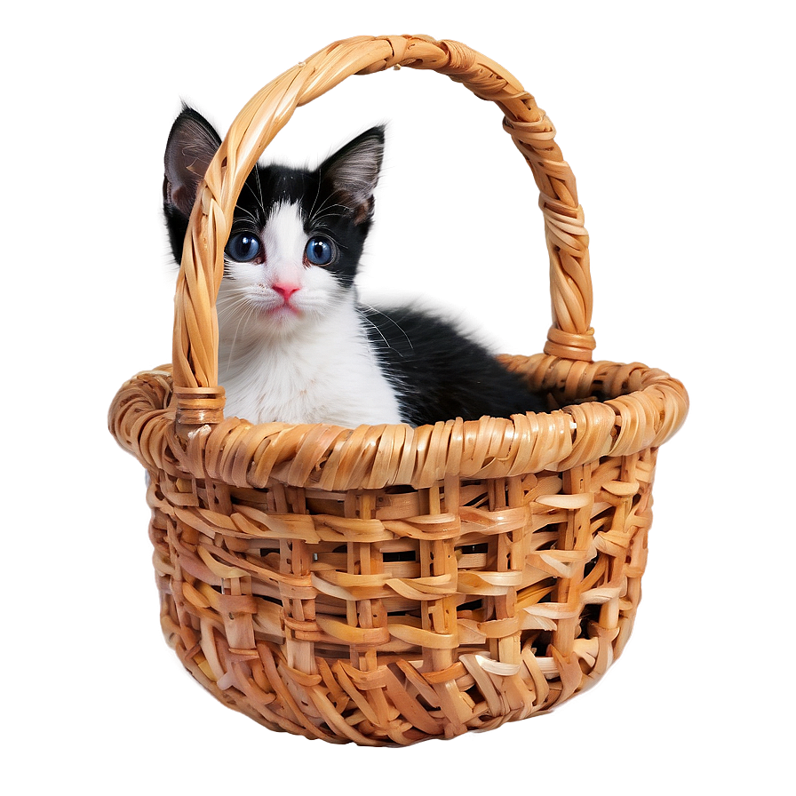 Kitten In Basket Png 24