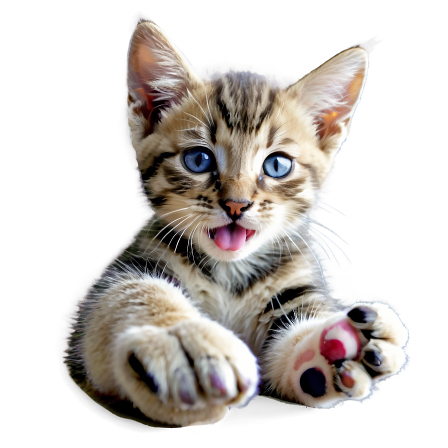 Kitten Licking Paw Png Vwf1