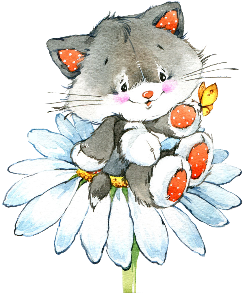 Kitten_on_ Daisy_with_ Butterfly.png