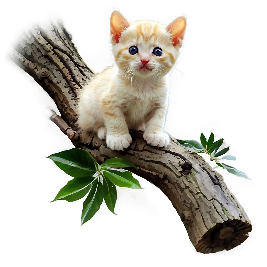 Kitten On Tree Png 18