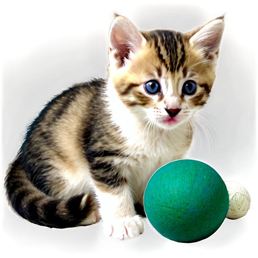 Kitten With Ball Png 95