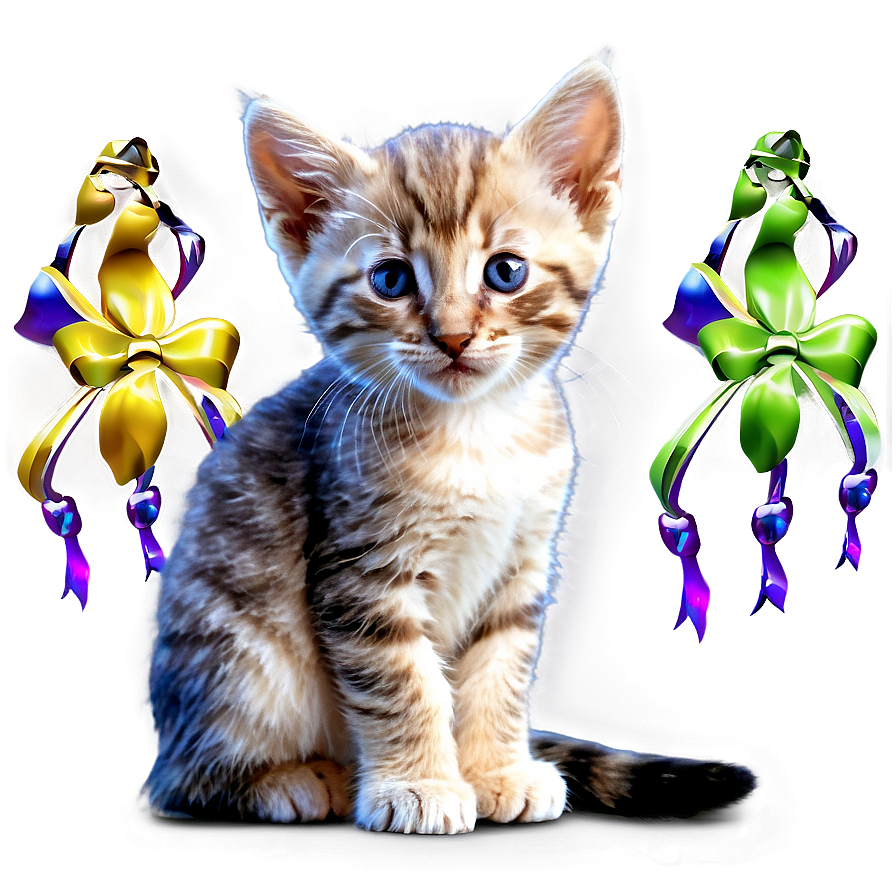 Kitten With Bow Png 05232024