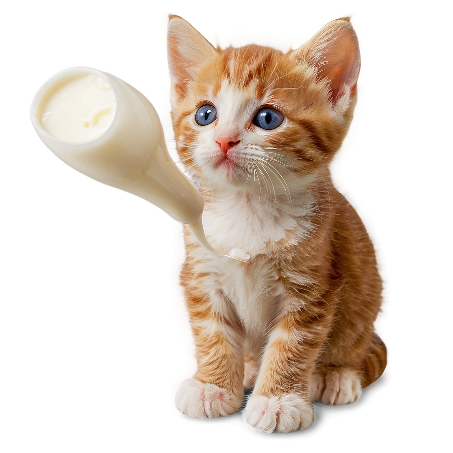 Kitten With Milk Png 05232024