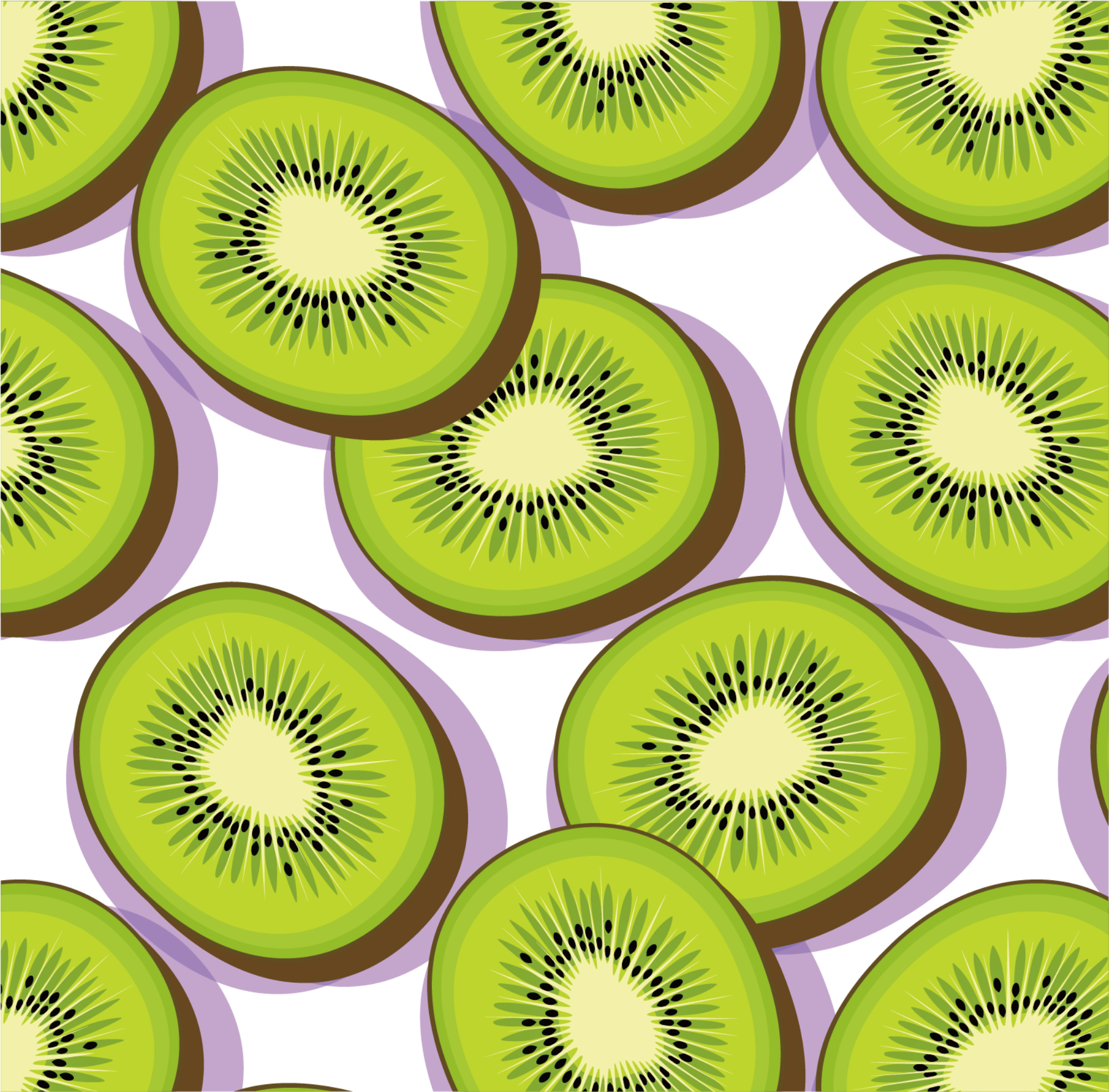 Kiwi Fruit Pattern Background