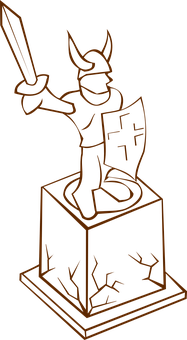 Knight Statue Outline