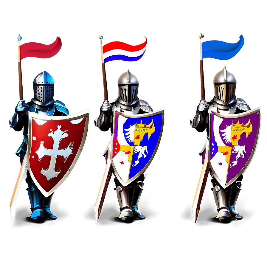 Knights With Banners Png 06252024