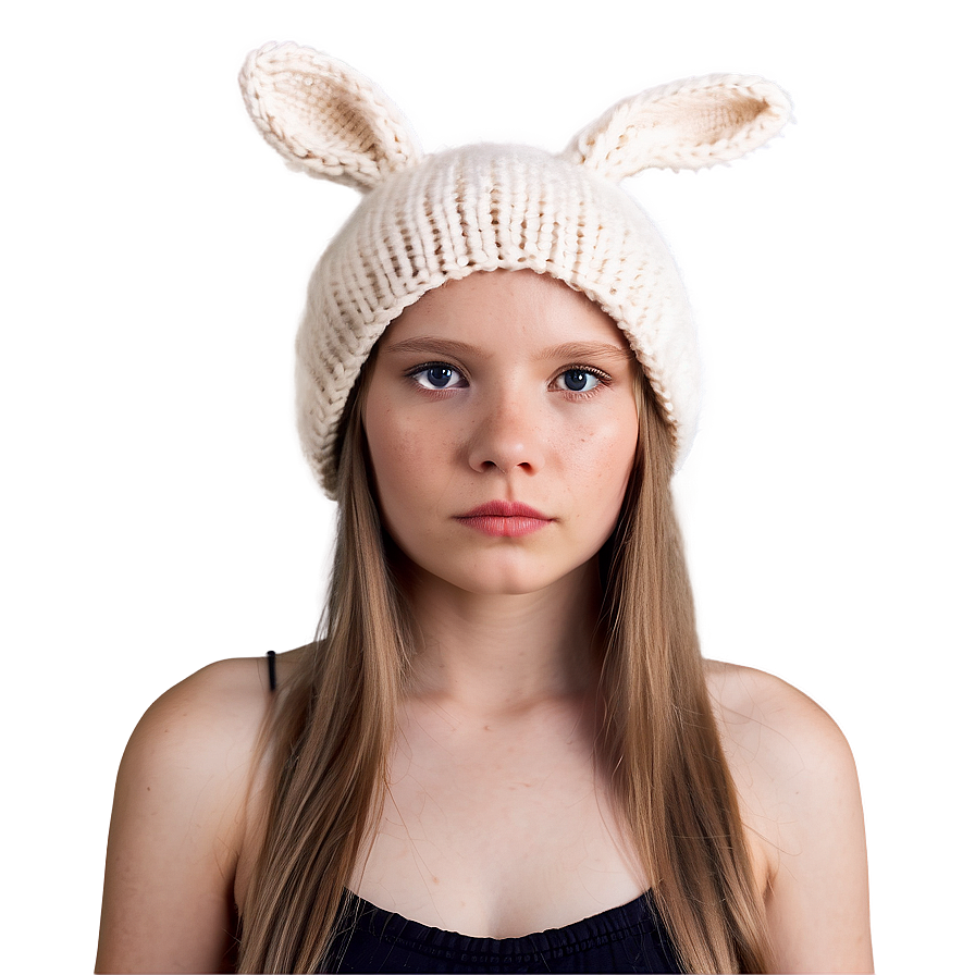 Knit Bunny Hat Handmade Png Wua48