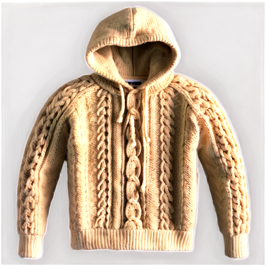 Knitted Hoodie Strings Png 06272024