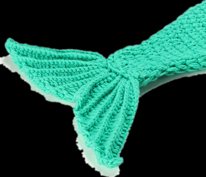 Knitted Mermaid Tail Blanket Green