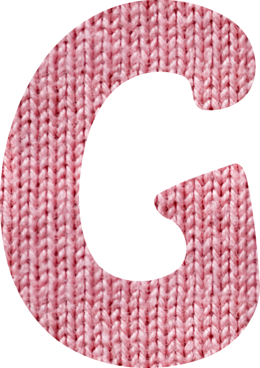 Knitted Pink Letter G Texture