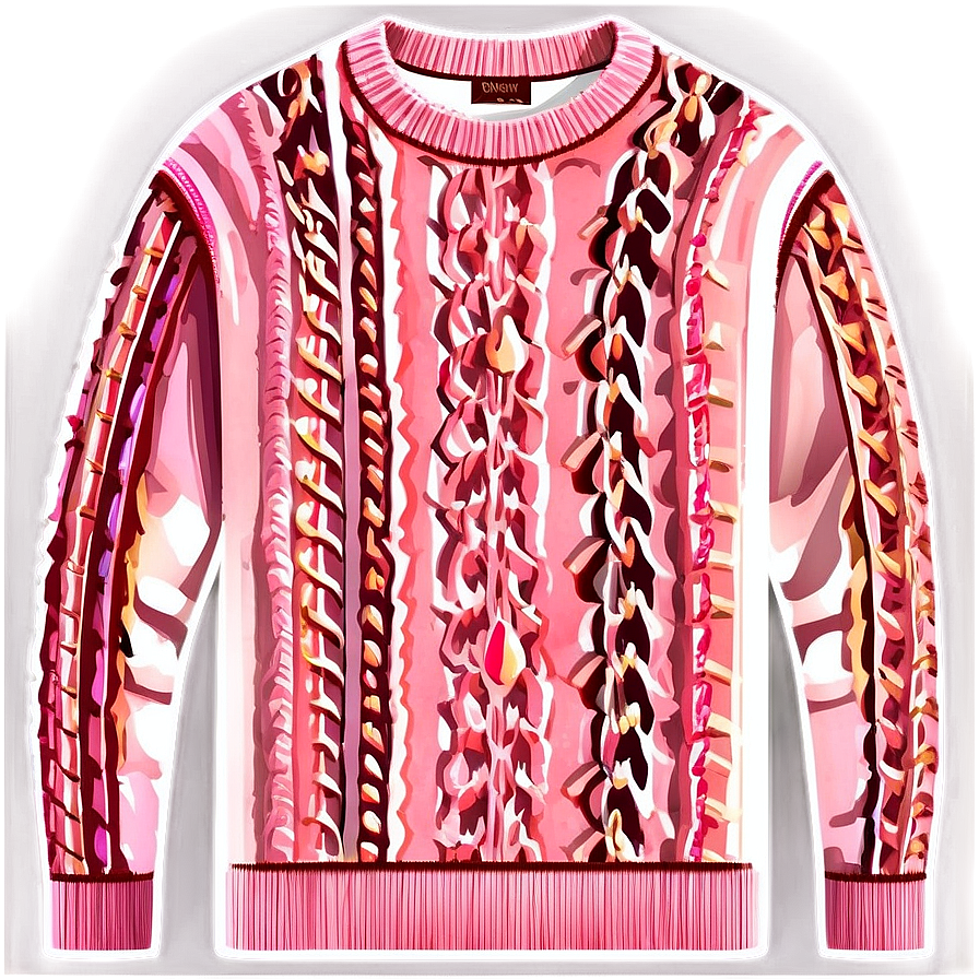 Knitted Pink Sweater Png 06292024