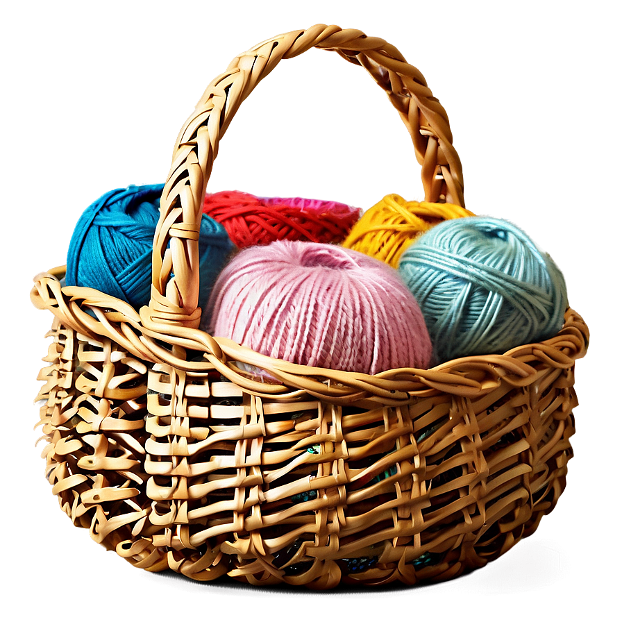 Knitting Basket Png Dvg79