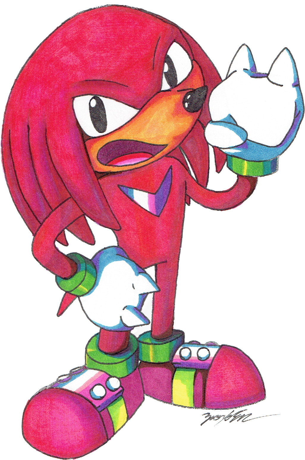 Knuckles The Echidna Artwork