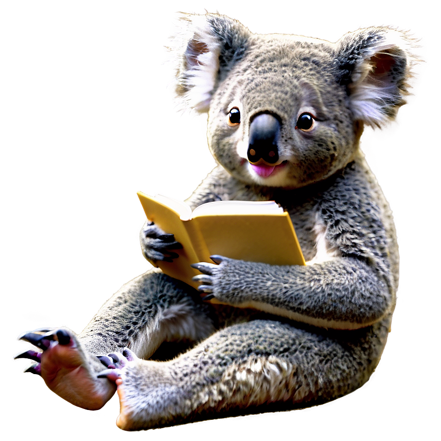 Koala Reading Book Png 88