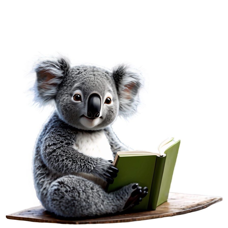 Koala Reading Book Png Eut