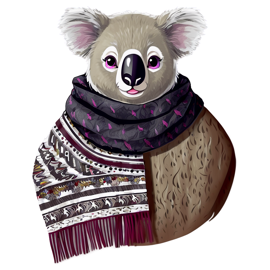 Koala Winter Scarf Png 06112024