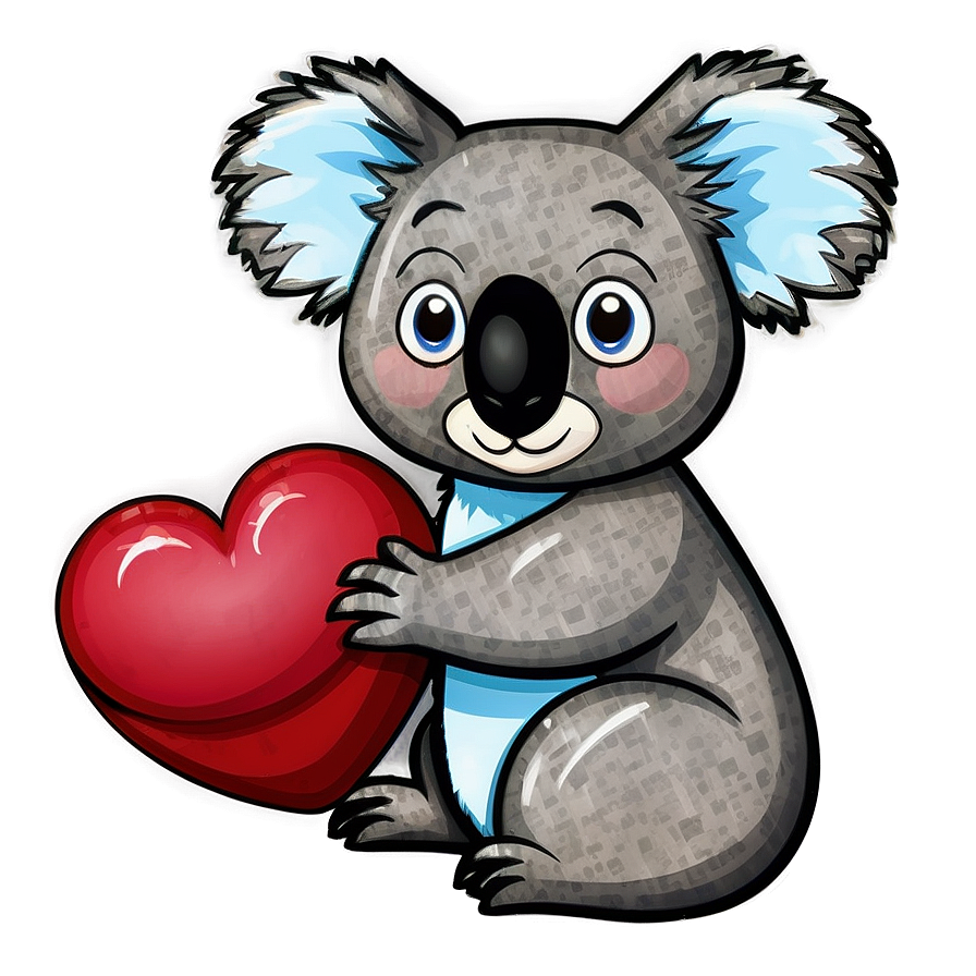 Koala With Heart Png Ggb