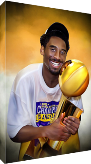 Kobe Bryant Championship Trophy Celebration