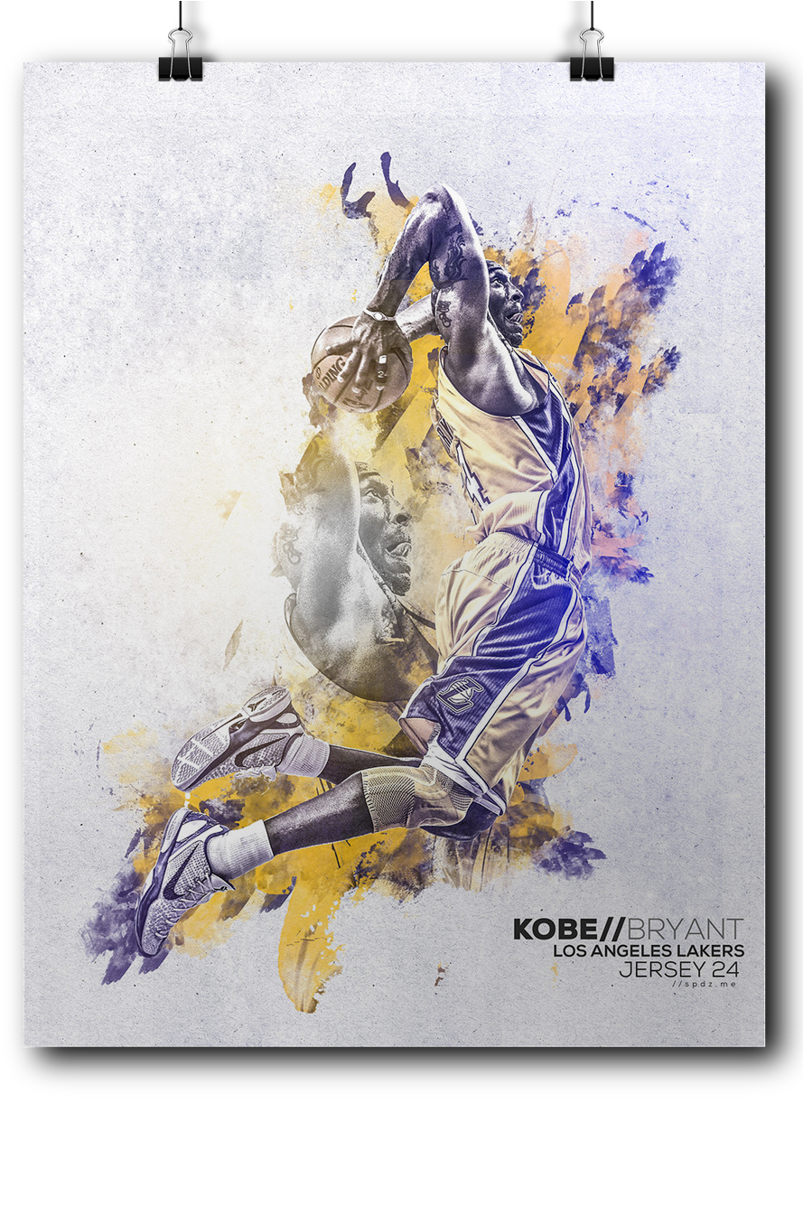 Kobe Bryant Lakers Artistic Poster