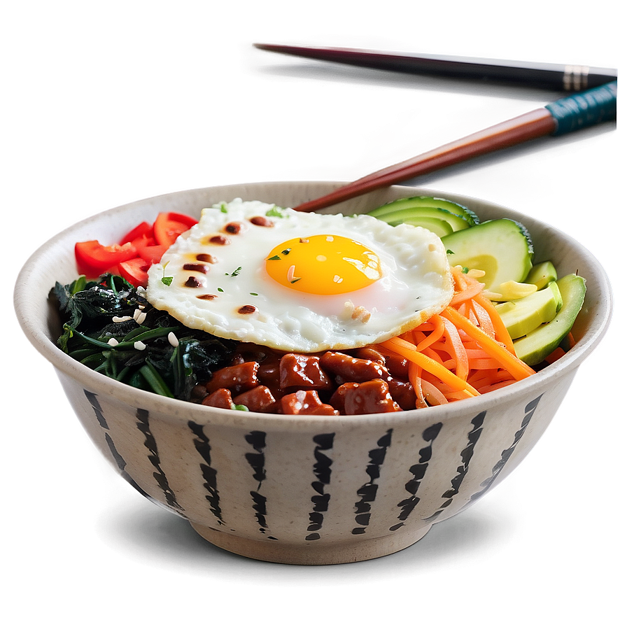 Korean Bibimbap Bowl Recipe Png 06292024