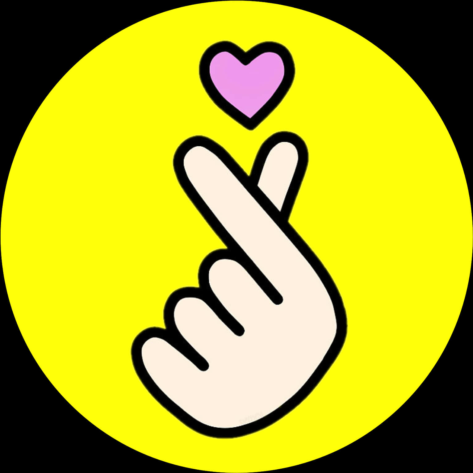 Korean Finger Heart Emoji