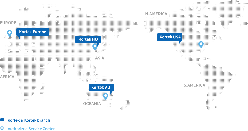 Kortek Global Presence Map