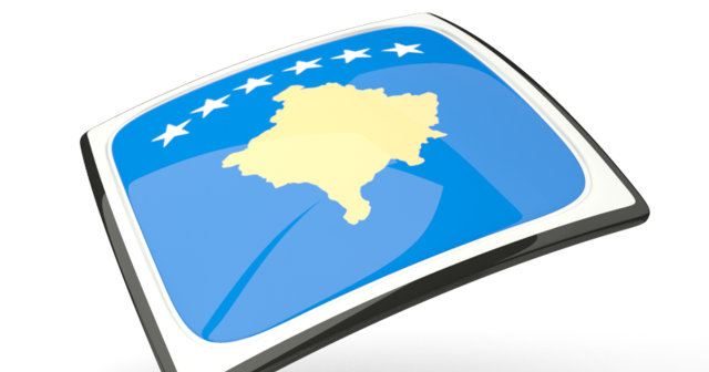 Kosovo Flag Map Icon